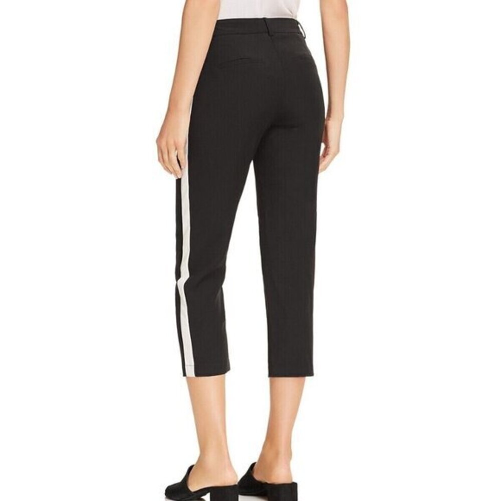 AQUA Women's Tuxedo Stripe Capri Cropped Pants SZ M NWT